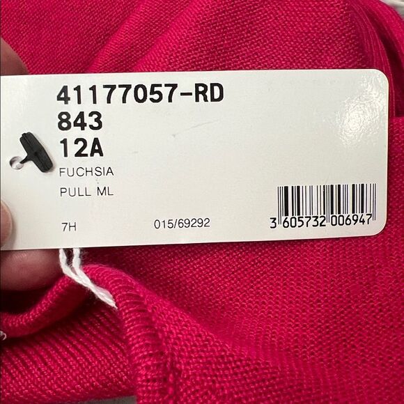 Sonia Rykiel Enfant Fucshia Pink Merino wool blend sweater size 12 NWT - Picture 10 of 13